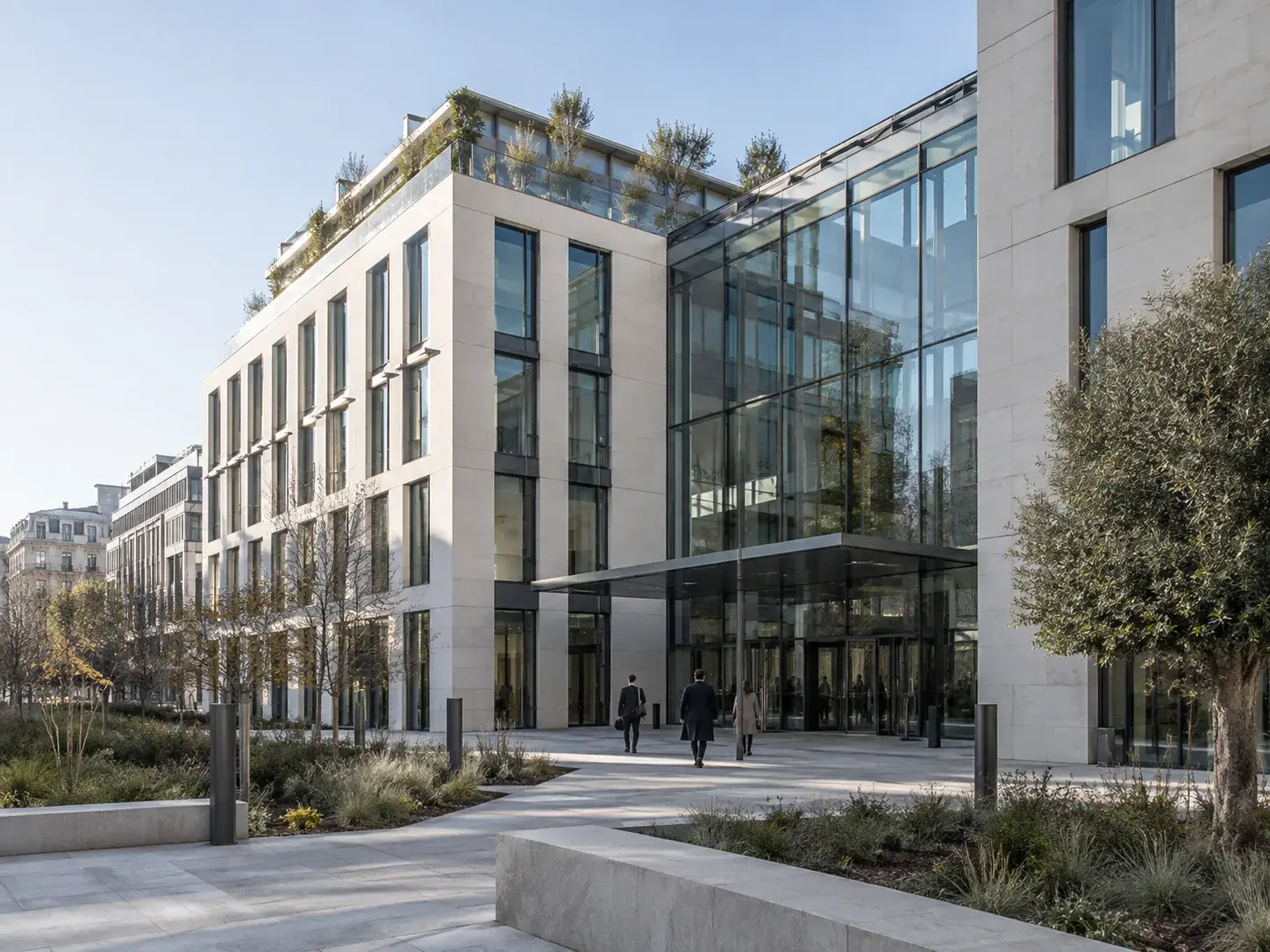 Bâtiment de bureaux contemporain